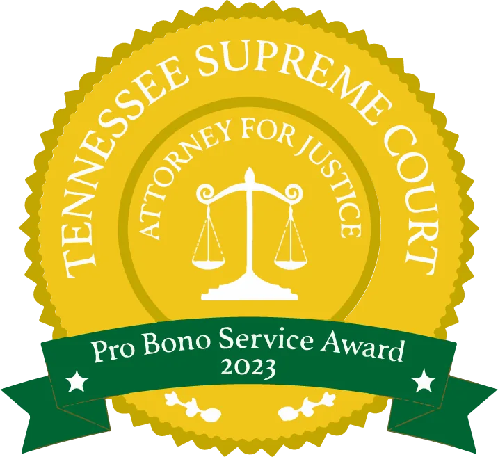 Tennessee Supreme Court Pro Bono Service Award 2023