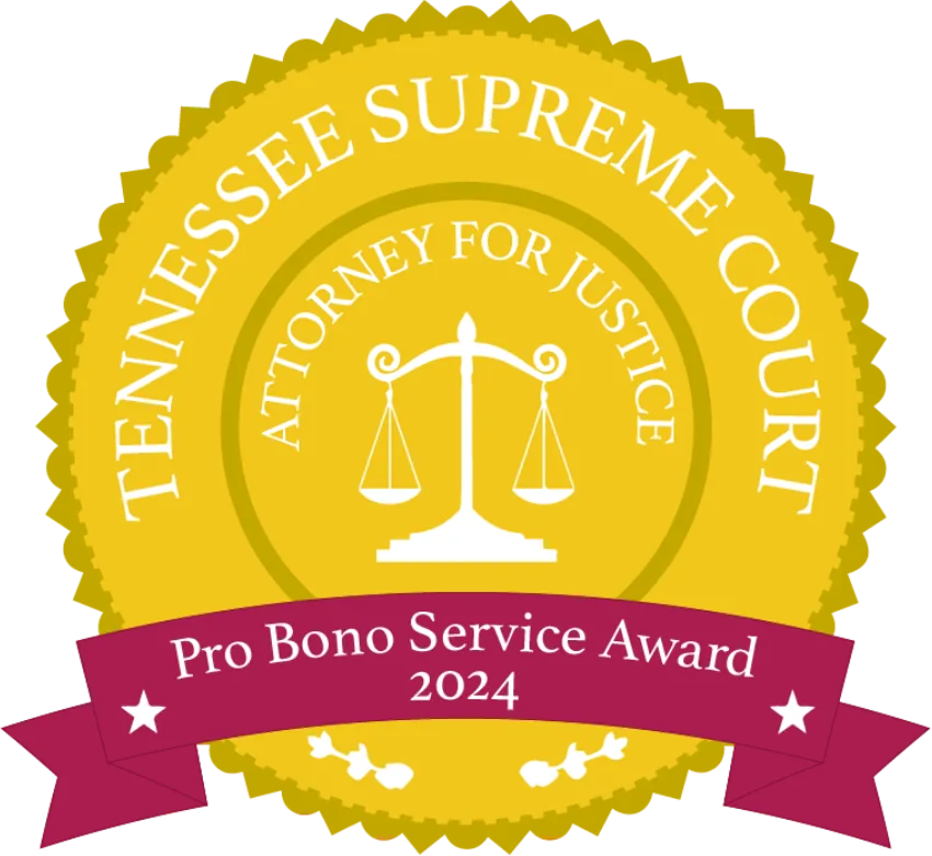 Tennessee Supreme Court Pro Bono Service Award 2024
